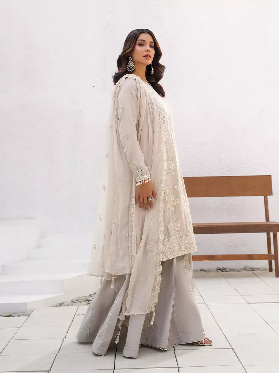 Salitex Unstitched Embroidered Chiffon 3 Piece Suit SUNW7CH105 - Festive Collection