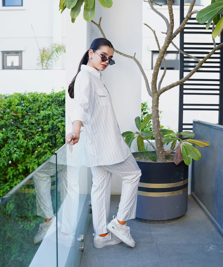 Dhaga Women Pret Printed 2 Piece Soft Crepe Basic Stripe DHLRC02 - Summer Collection