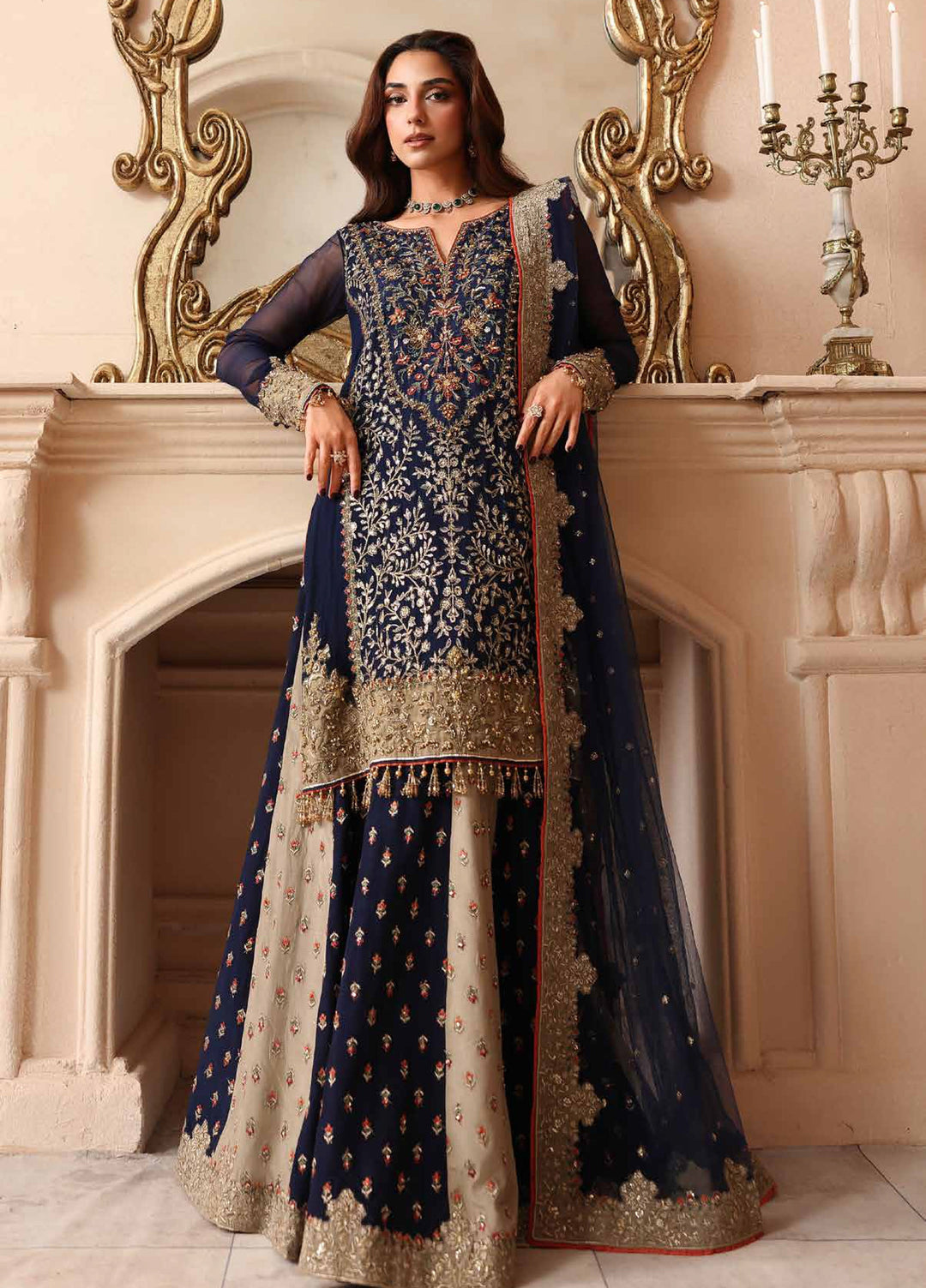 Dastan E Jashan by Charizma Unstitched Embroidered Chiffon 3 Piece Suit CHR26UDJ DJW6-02 - Festive Collection