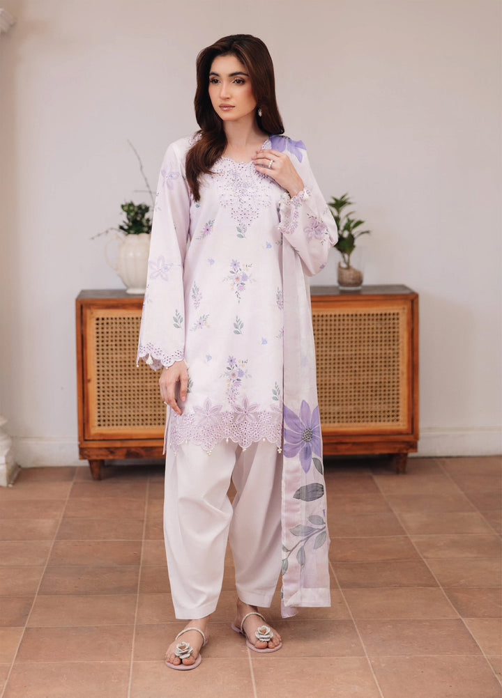 Summer Breeze by Humdum Unstitched Embroidered Lawn 3 Piece Suit HD26ULSB D-04 - Casual Collection