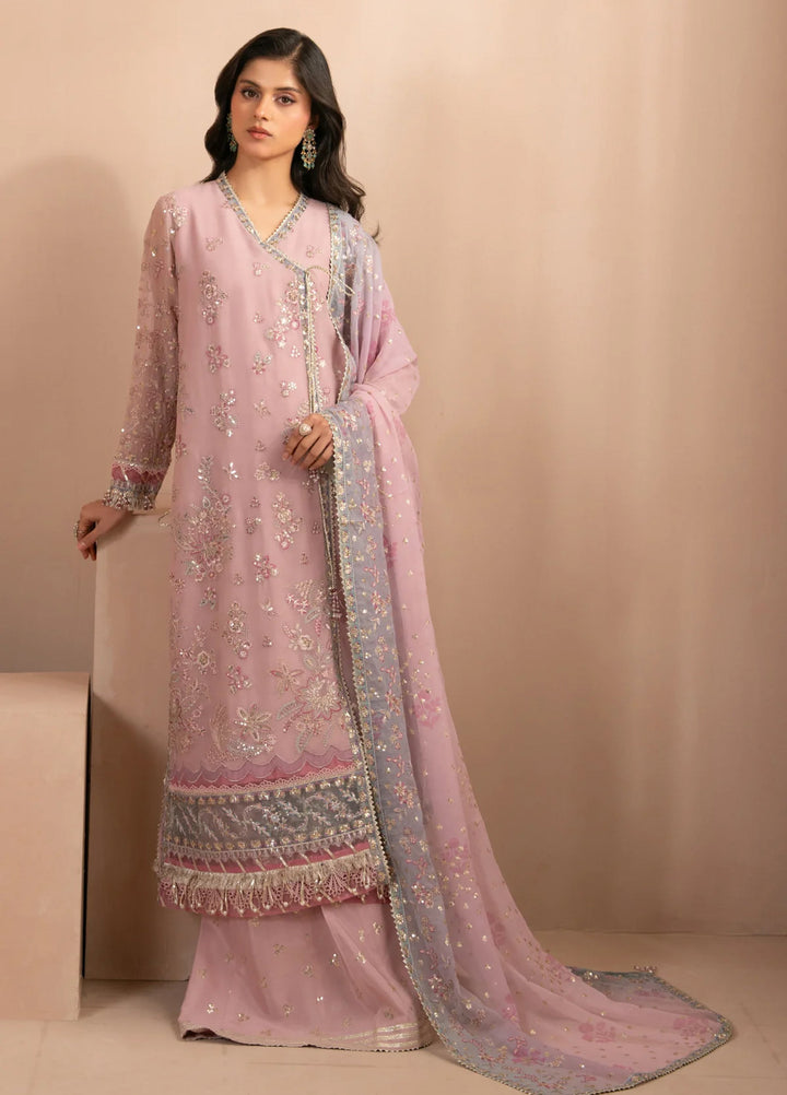 Zaeva by Xenia Formals Unstitched Embroidered Chiffon 3 Piece Suit XE26UZF D-01-FARIDA - Festive Collection