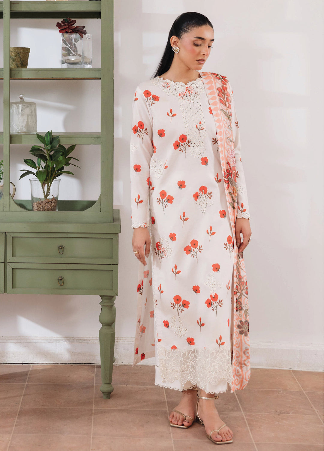 Summer Breeze by Humdum Unstitched Embroidered Lawn 3 Piece Suit HD26ULSB D-06 - Casual Collection