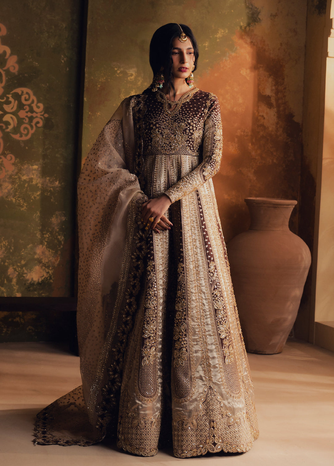 Jahan Ara by Zarposh Unstitched Embroidered Raw Silk 2 Piece Suit ZP26UWJ Parisa - Wedding Collection