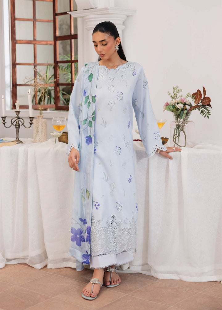 Summer Breeze by Humdum Unstitched Embroidered Lawn 3 Piece Suit HD26ULSB D-10 - Casual Collection