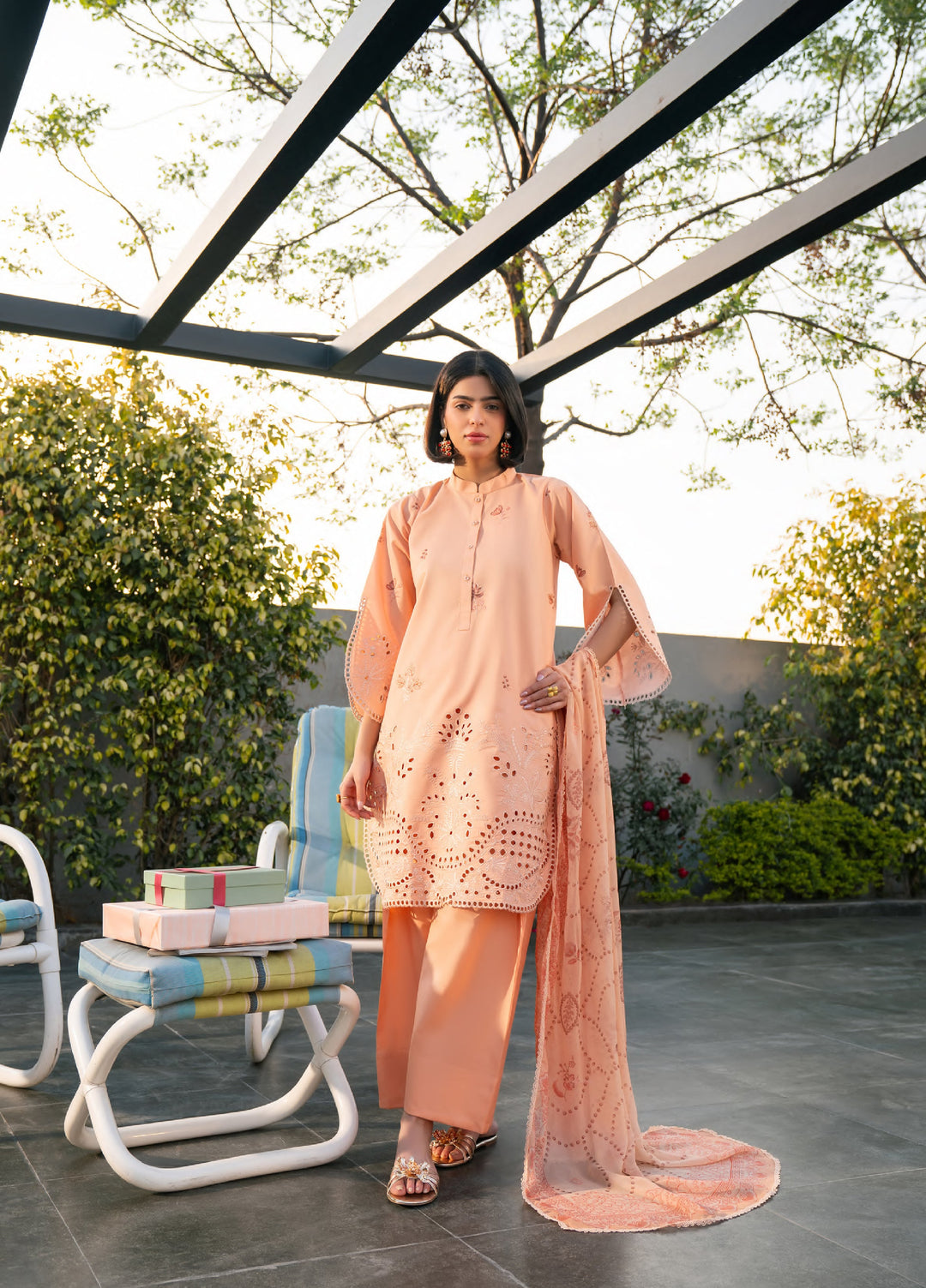 Ekiya by Rashid Textiles Unstitched Embroidered Lawn 3 Piece Suit RT26ULE 3766 - Casual Collection
