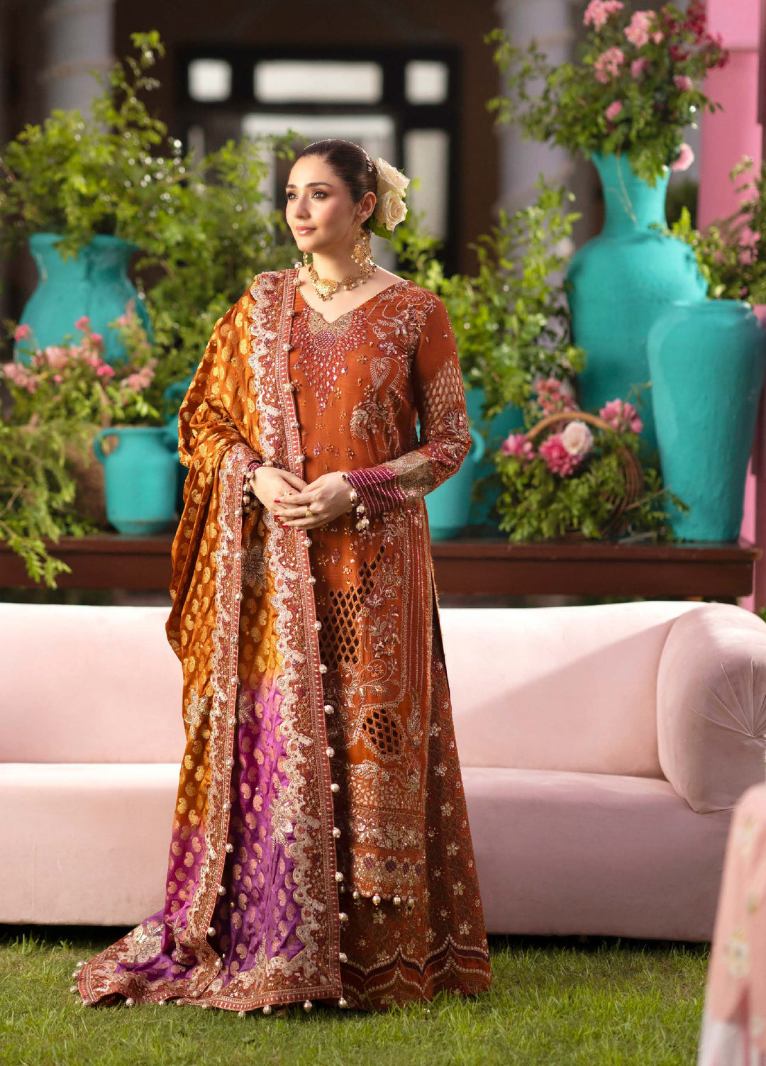 Jhoomro by Nureh Unstitched Embroidered Silk 3 Piece Suit NU26UJW NL-98 - Wedding Collection