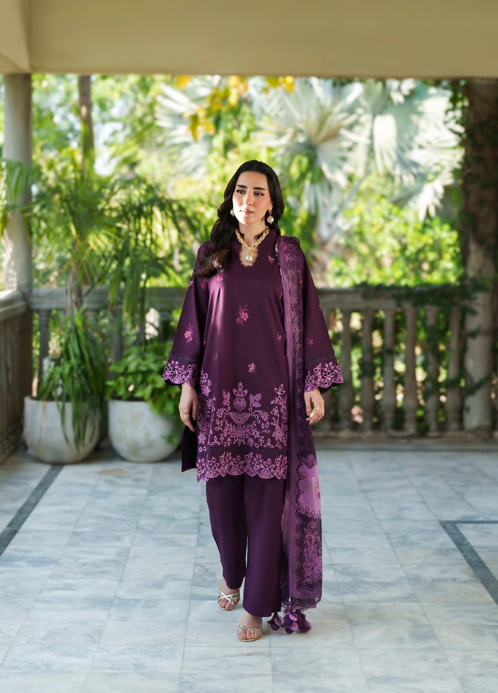 Golden Enara by Rashid Textiles Unstitched Embroidered Lawn 3 Piece Suit RT26ULG 3709 - Casual Collection