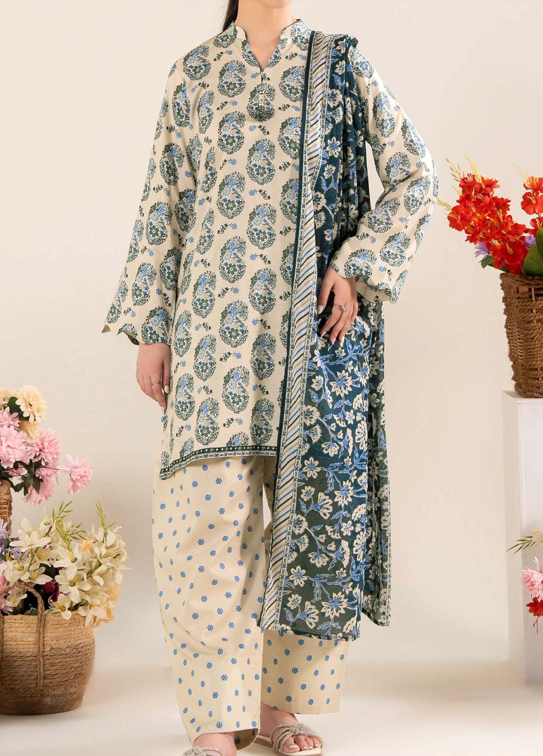 Narmin by Narkin's Unstitched Printed Lawn 3 Piece Suit NN26ULC NUSLW-3145 - Casual Collection