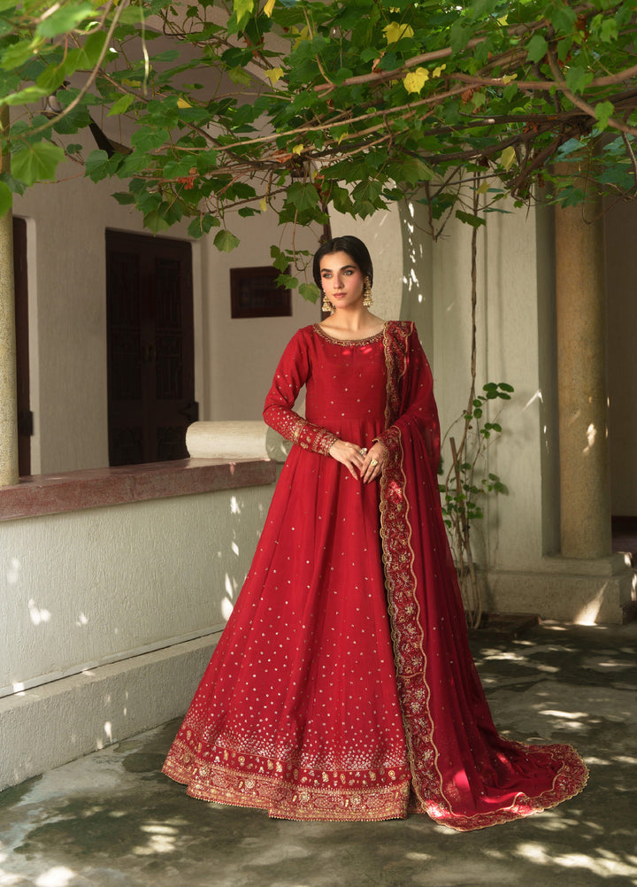 Shagun by Neeshay Unstitched Embroidered Raw Silk 2 Piece Suit NSH26US Roshanara - Festive Collection