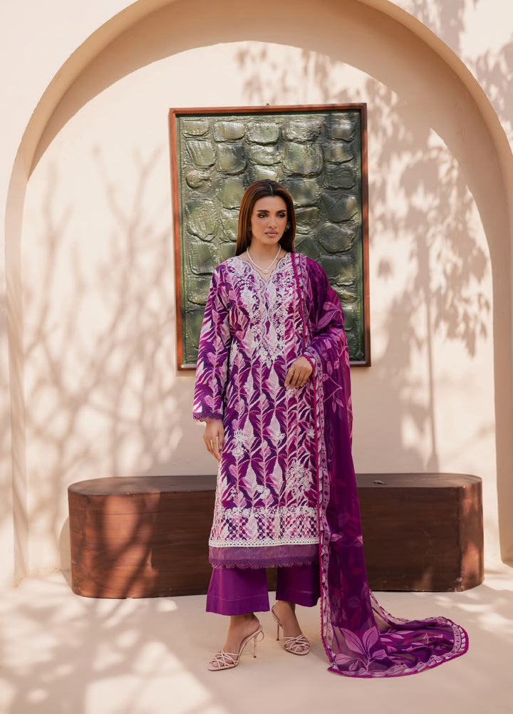 Savoy by Rashid Textiles Unstitched Embroidered Lawn 3 Piece Suit RT26ULS 3736 - Casual Collection