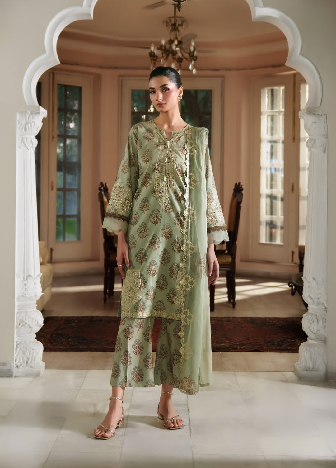 Bloom Enara by Rashid Textiles Unstitched Embroidered Lawn 3 Piece Suit RT26ULB 1009 - Casual Collection