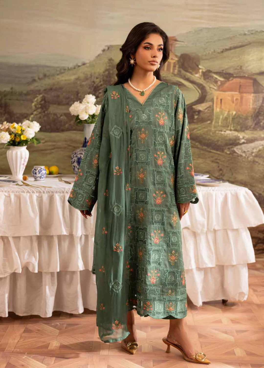 The Artisan's by Rashid Textiles Unstitched Embroidered Viscose 3 Piece Suit RT26UAV 4408 - Casual Collection