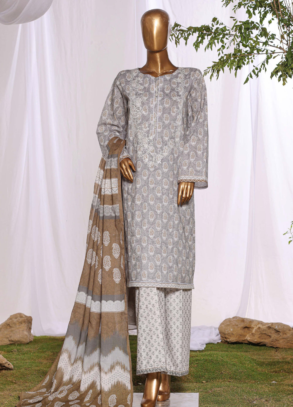 Daily Wear by HZ Textiles RTW Embroidered Lawn 3 Piece Suit HZ26PDW CPE-3P-043 - Casual Collection