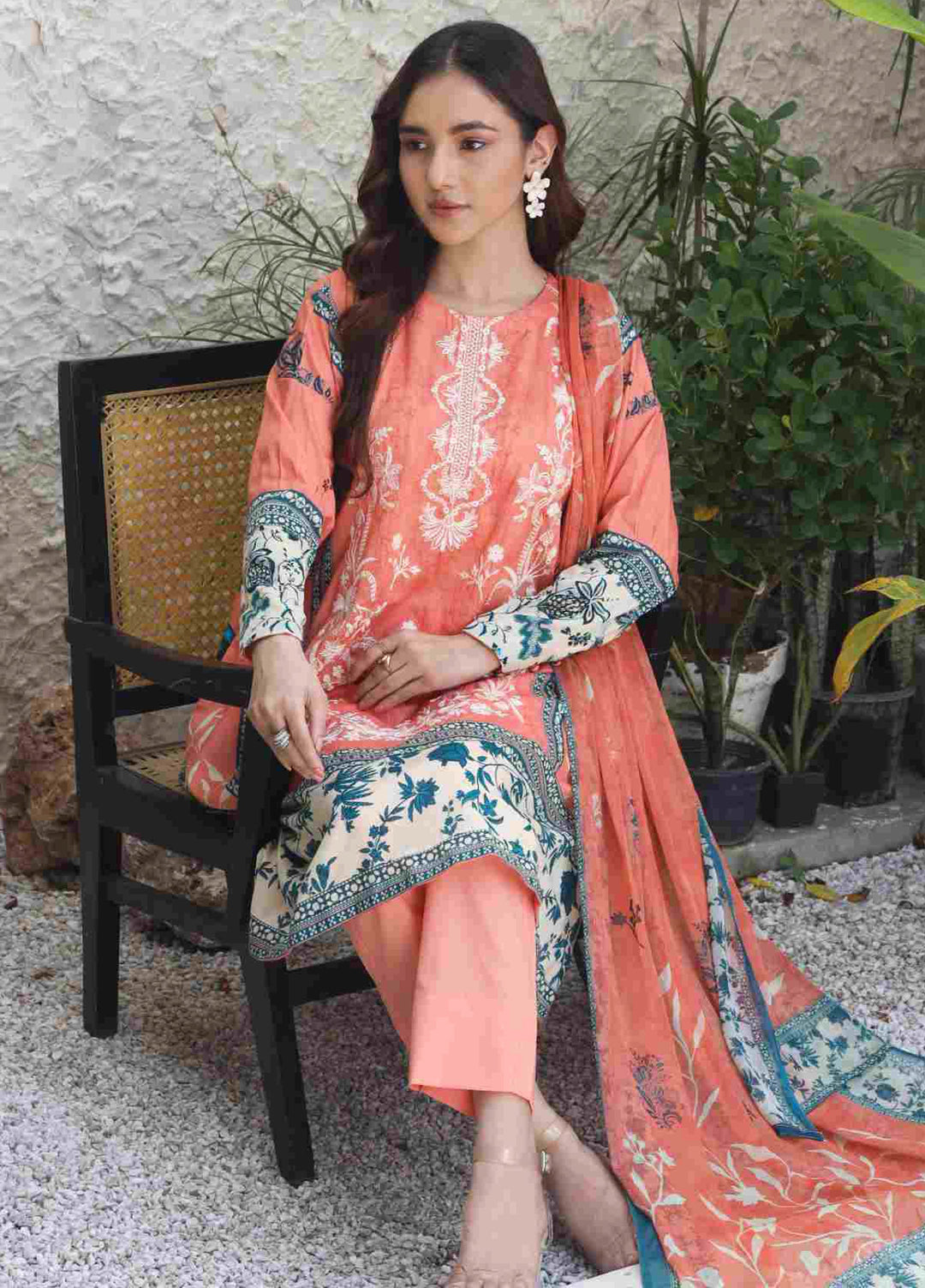 Kotor by Rashid Textiles Unstitched Embroidered Lawn 3 Piece Suit RT26ULK 9135 - Casual Collection