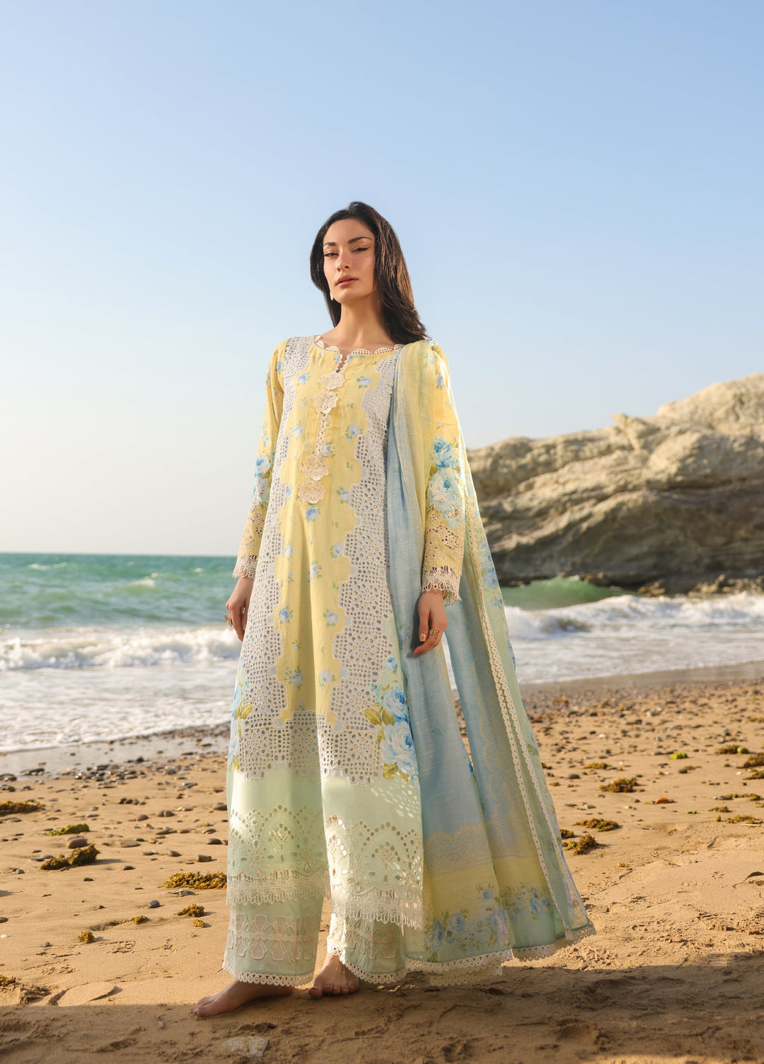 Summer Dream by Manara Unstitched Embroidered Lawn 3 Piece Suit MN26USDL Sundrop-01 - Casual Collection