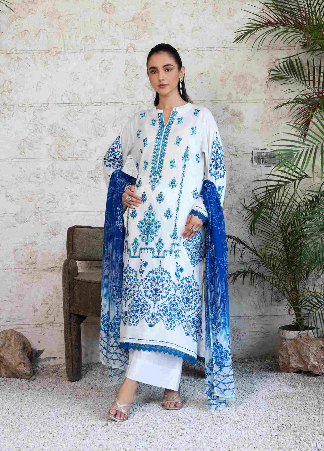 Kotor by Rashid Textiles Unstitched Embroidered Lawn 3 Piece Suit RT26ULK 9136 - Casual Collection