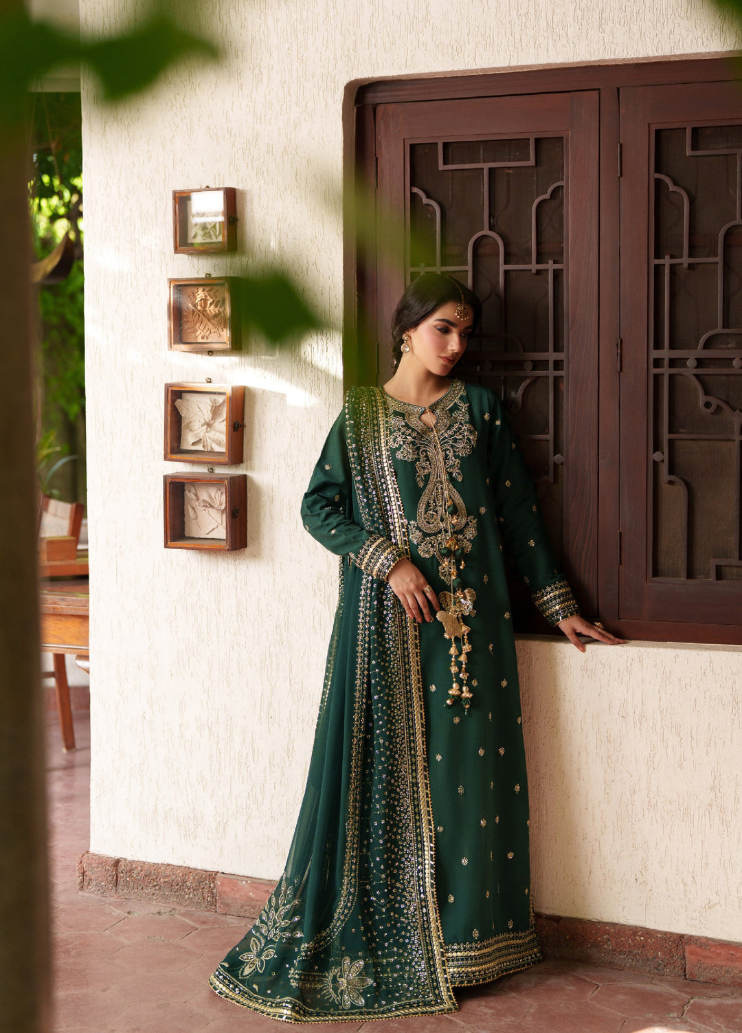 Shagun by Neeshay Unstitched Embroidered Raw Silk 3 Piece Suit NSH26US Gohar - Festive Collection