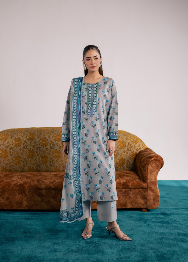 Print Diary by Rashid Textiles Unstitched Printed Lawn 3 Piece Suit RT26UPG 3771 - Casual Collection
