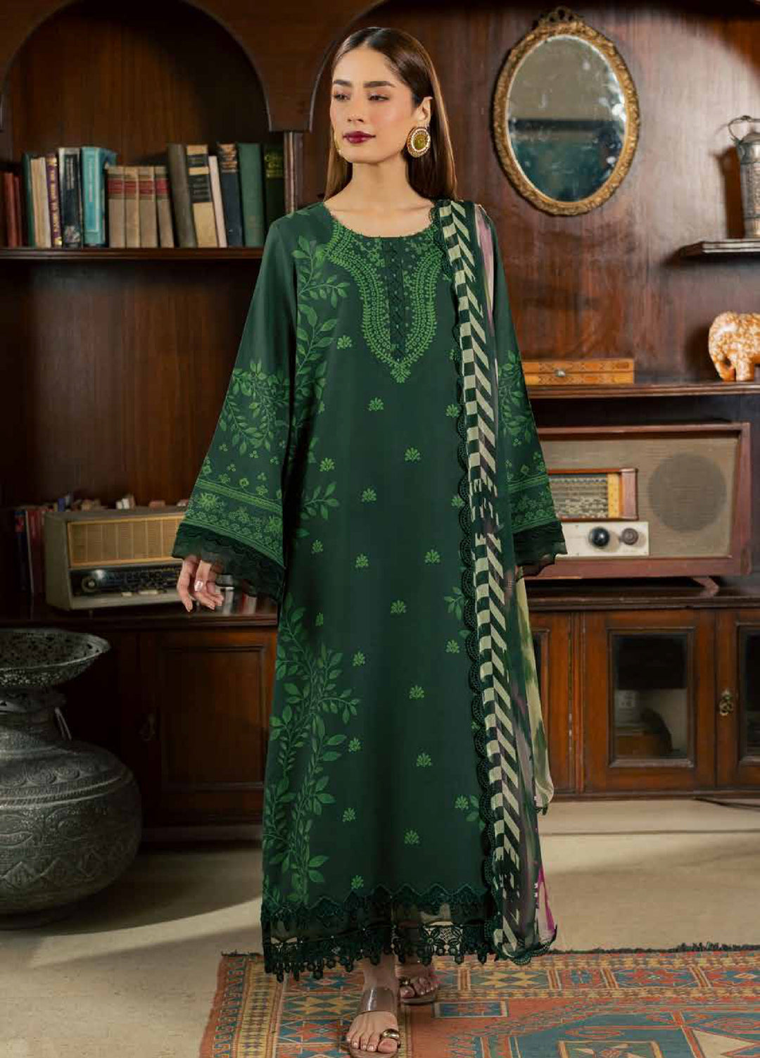 Signature Prints by Nureh Unstitched Printed Viscose Slub 3 Piece Suit NU26UVS SP-211 - Winter Collection