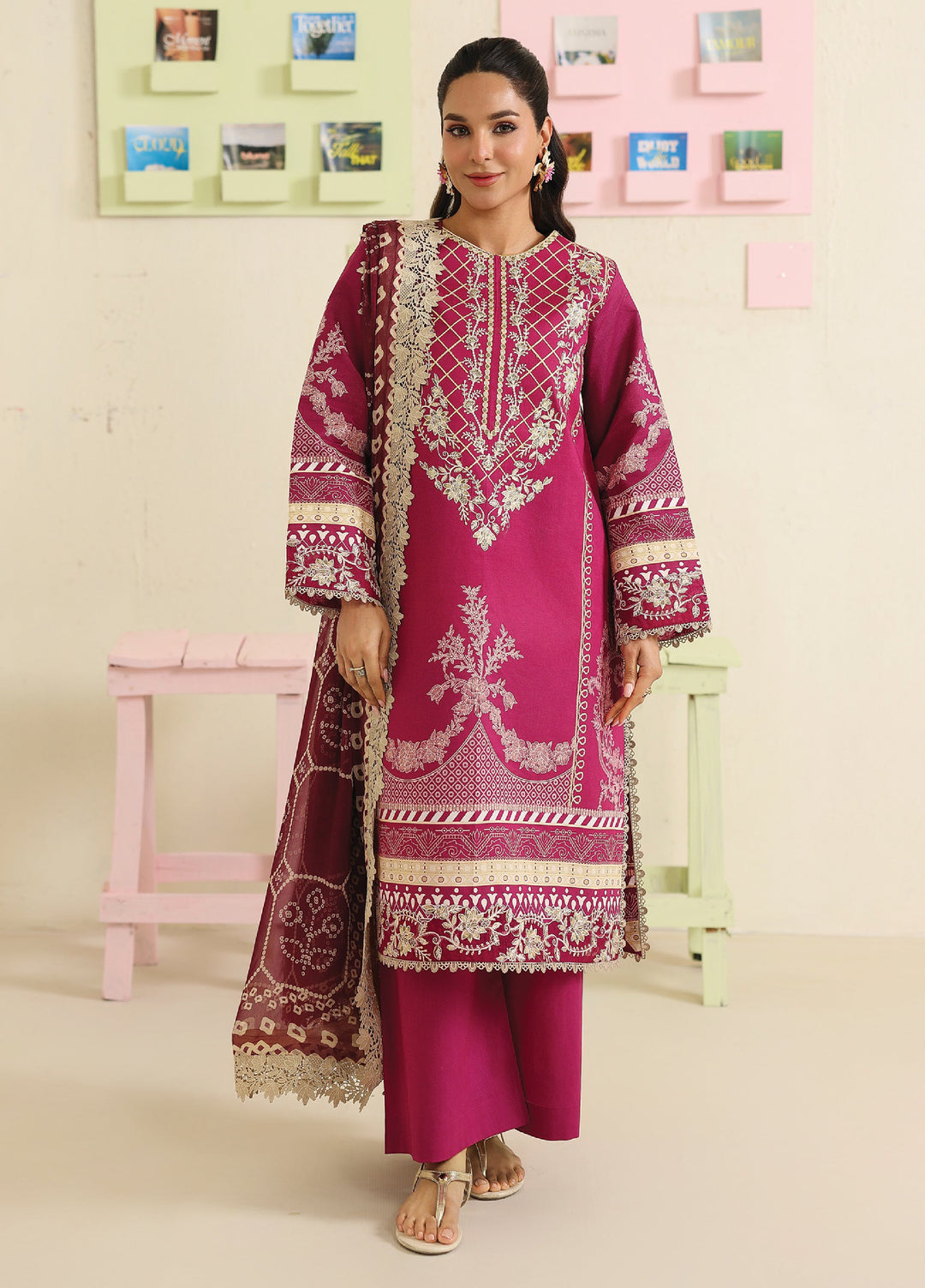 Anaya by Mahnur Unstitched Embroidered Lawn 3 Piece Suit MN26UALV AN2-20 - Festive Collection