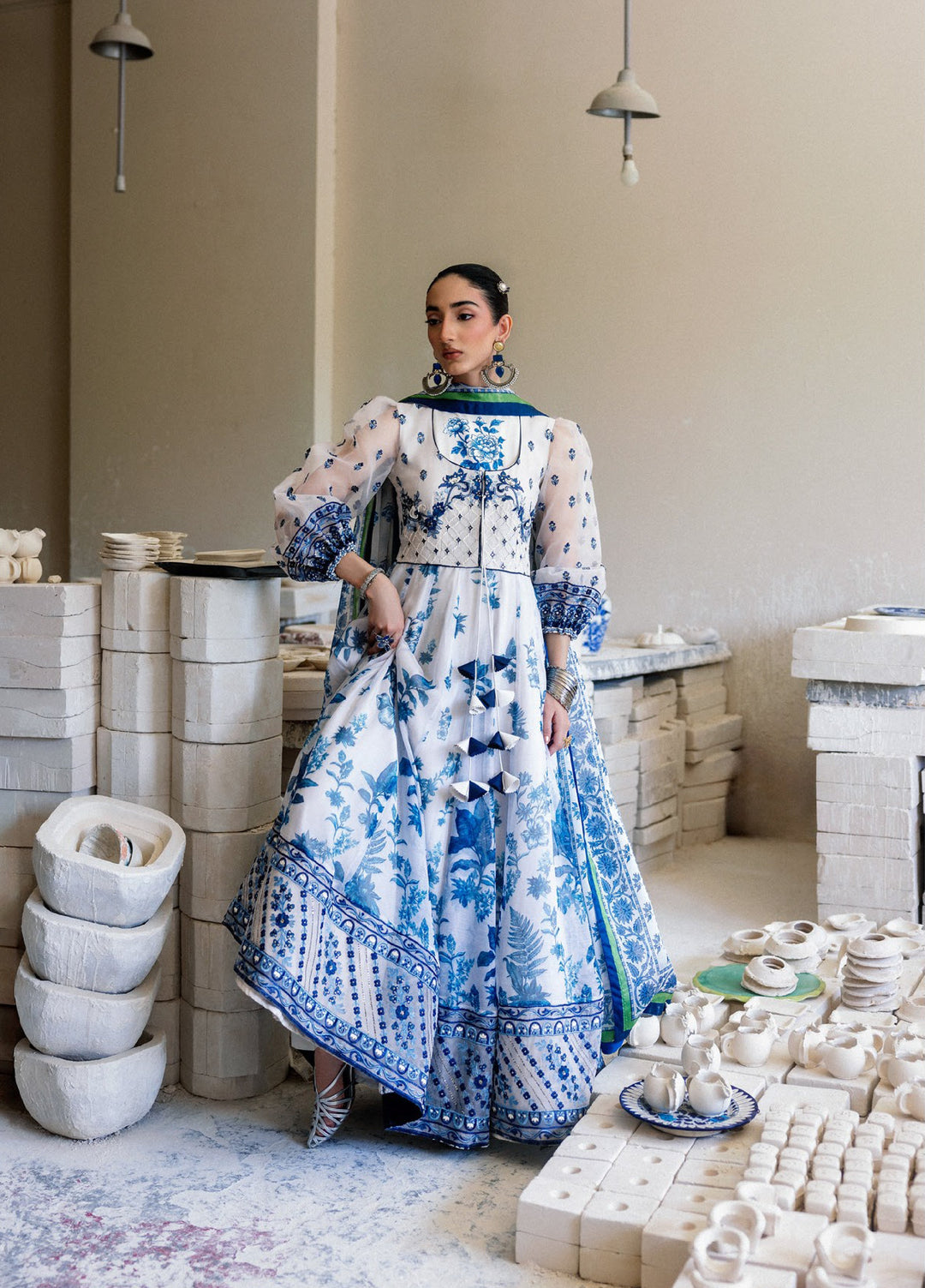Lady Aik by AIK Atelier Unstitched Embroidered Organza 3 Piece Suit AIK26ULA 05 - Festive Collection