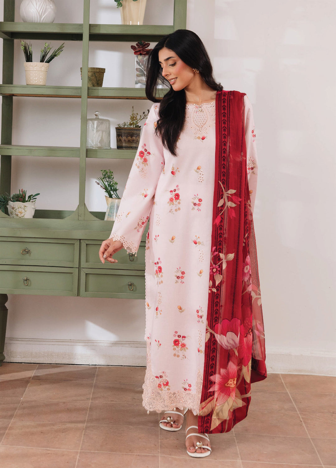 Summer Breeze by Humdum Unstitched Embroidered Lawn 3 Piece Suit HD26ULSB D-01 - Casual Collection