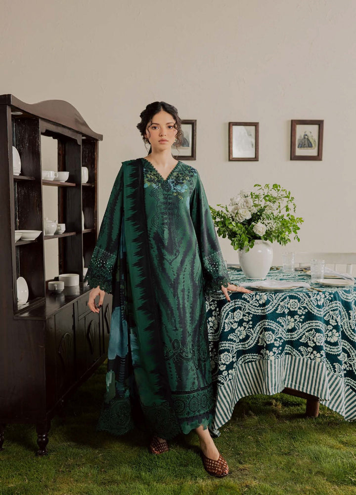 Gardenia by Nureh Unstitched Embroidered Viscose Slub 3 Piece Suit NU26UGV NSG-227 - Winter Collection