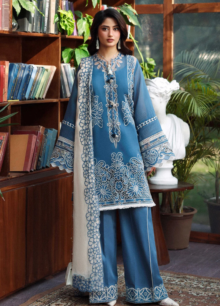 Sable Vogue Unstitched Embroidered Swiss Voile 3 Piece Suit SV26UL SL-10-26 - Summer Collection