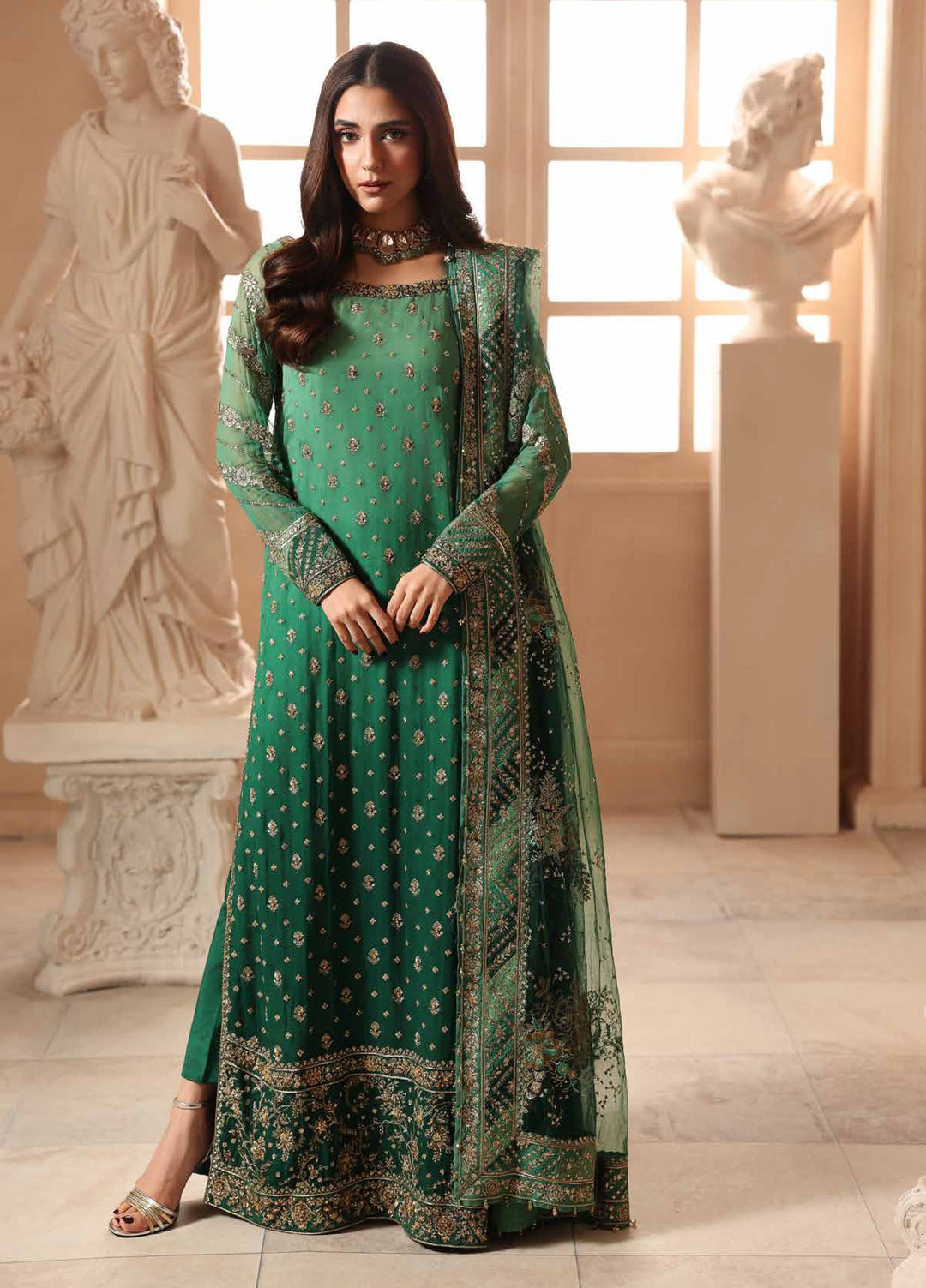 Dastan E Jashan by Charizma Unstitched Embroidered Chiffon 3 Piece Suit CHR26UDJ DJW6-03 - Wedding Collection