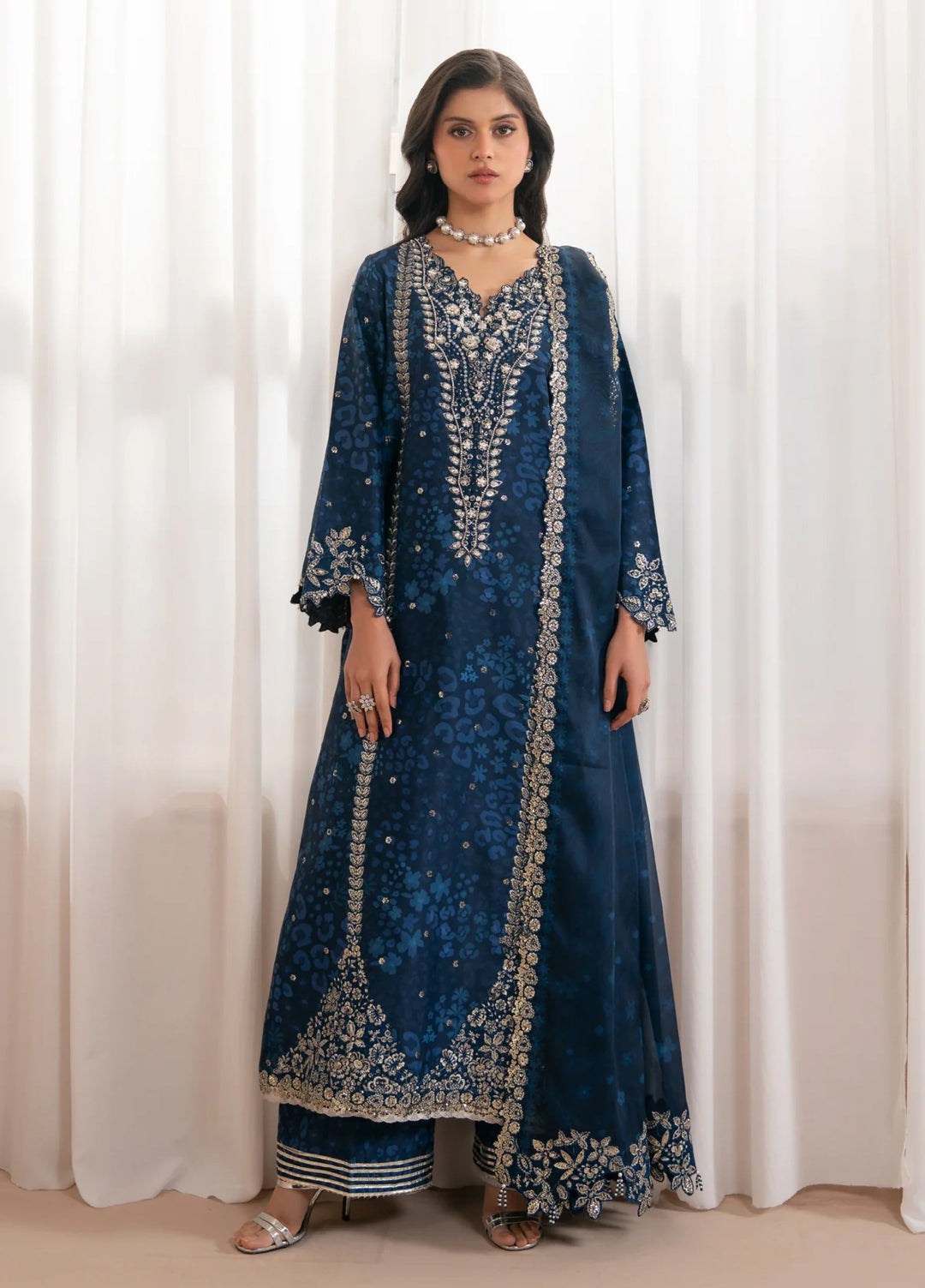 Deme by Xenia Formals Unstitched Embroidered Lawn 3 Piece Suit XE26UDF D-3 Ryelle - Festive Collection