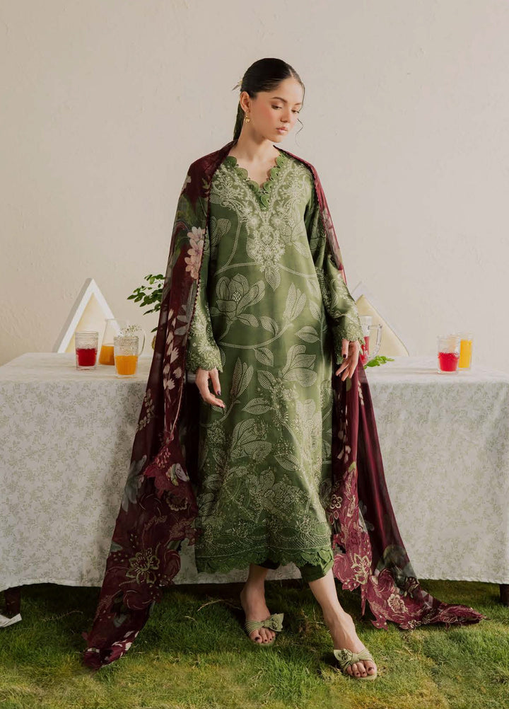 Gardenia by Nureh Unstitched Embroidered Viscose Slub 3 Piece Suit NU26UGV NSG-229 - Winter Collection