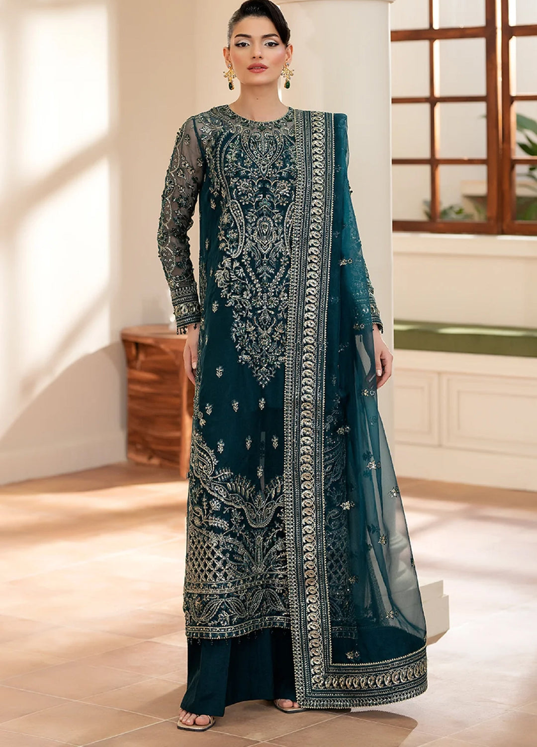 Yashfa RTW Hand Work Organza 4 Piece Suit BAKHTAWAR - Wedding Collection