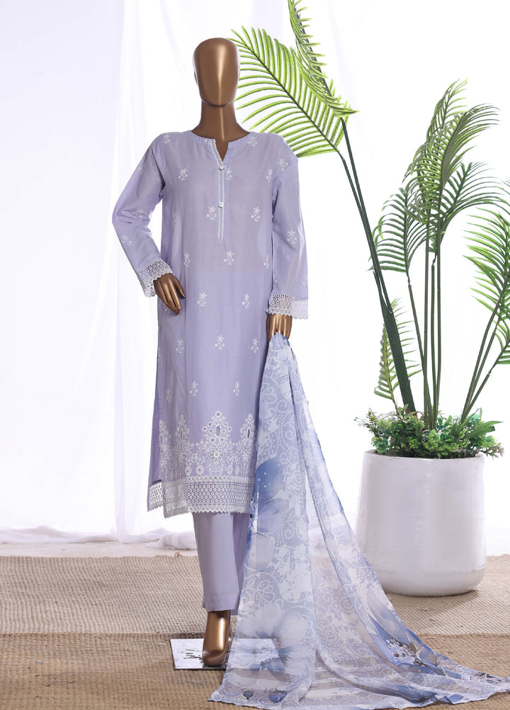 HZ Textiles Women RTW Chikankari Organza 3 Piece Suit HZ26POF CSE-3P-223 - Festive Collection