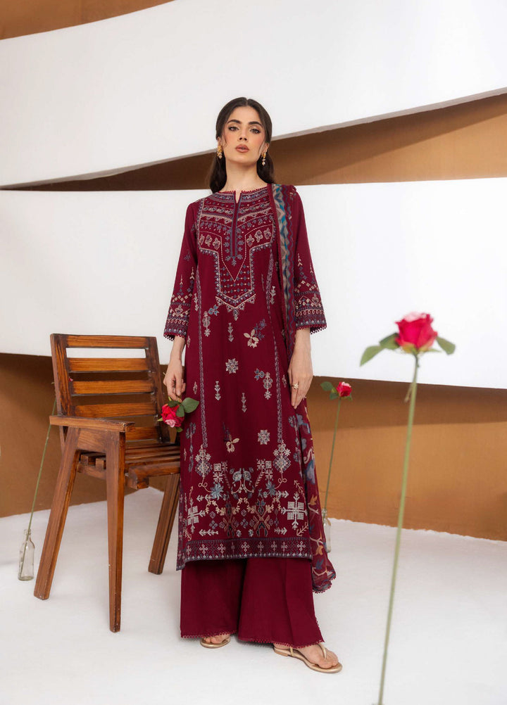 Intermiz Zync by Florent Unstitched Embroidered Viscose 3 Piece Suit FL26UIZ FZ-7A - Casual Collection