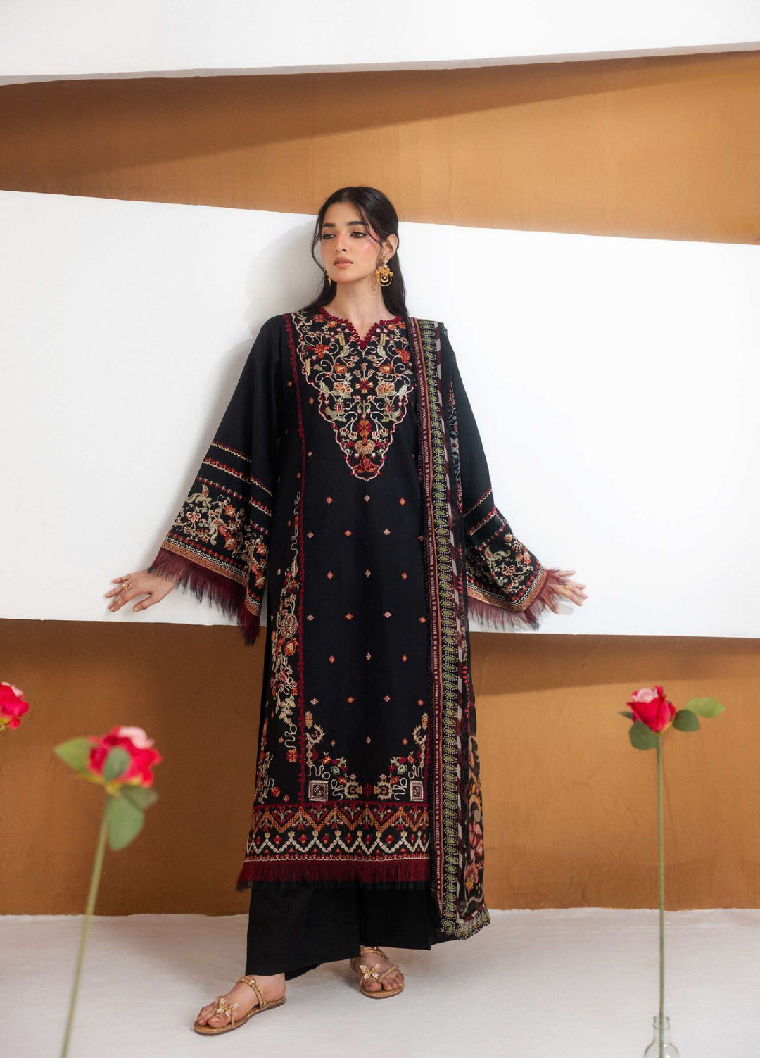 Intermiz Zync by Florent Unstitched Embroidered Viscose 3 Piece Suit FL26UIZ FZ-6A - Casual Collection