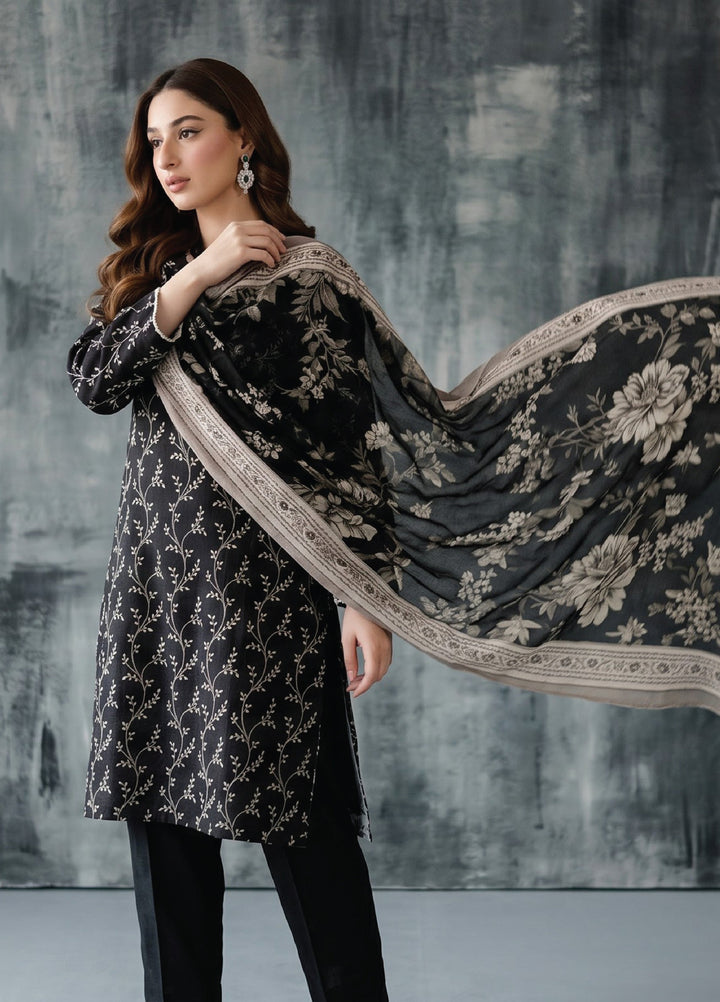 Black N White by Regalia Textiles Unstitched Printed Lawn 3 Piece Suit RG26UBNW D-01 - Casual Collection