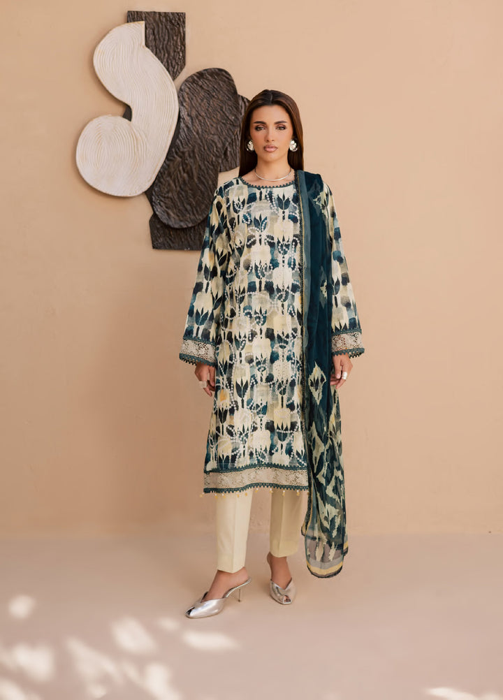 Savoy by Rashid Textiles Unstitched Embroidered Lawn 3 Piece Suit RT26ULS 3738 - Casual Collection
