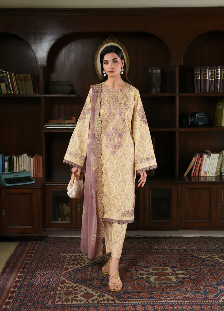 Bloom Enara by Rashid Textiles Unstitched Embroidered Lawn 3 Piece Suit RT26ULB 1007 - Casual Collection