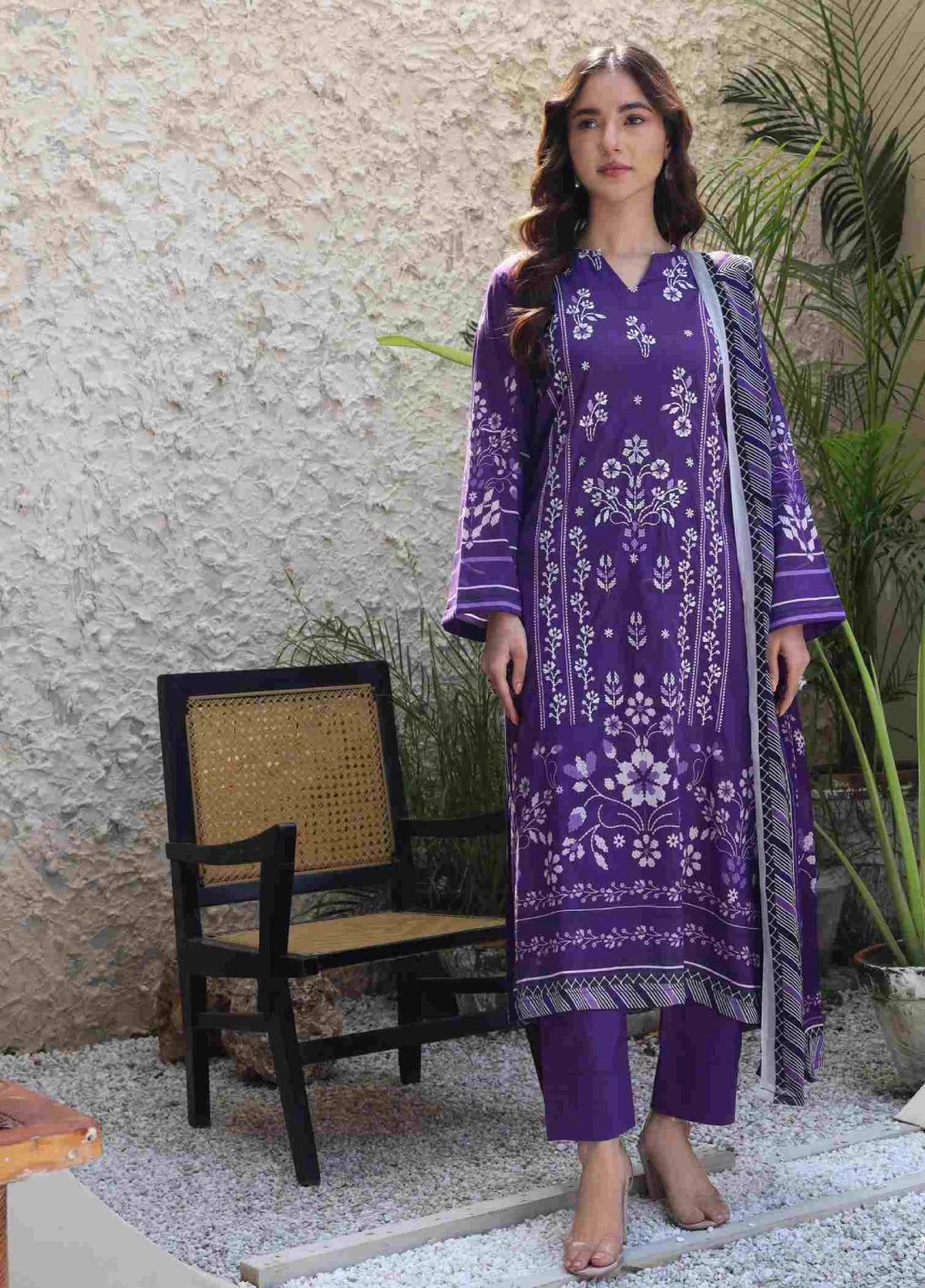 Kotor by Rashid Textiles Unstitched Embroidered Lawn 3 Piece Suit RT26ULK 9138 - Casual Collection