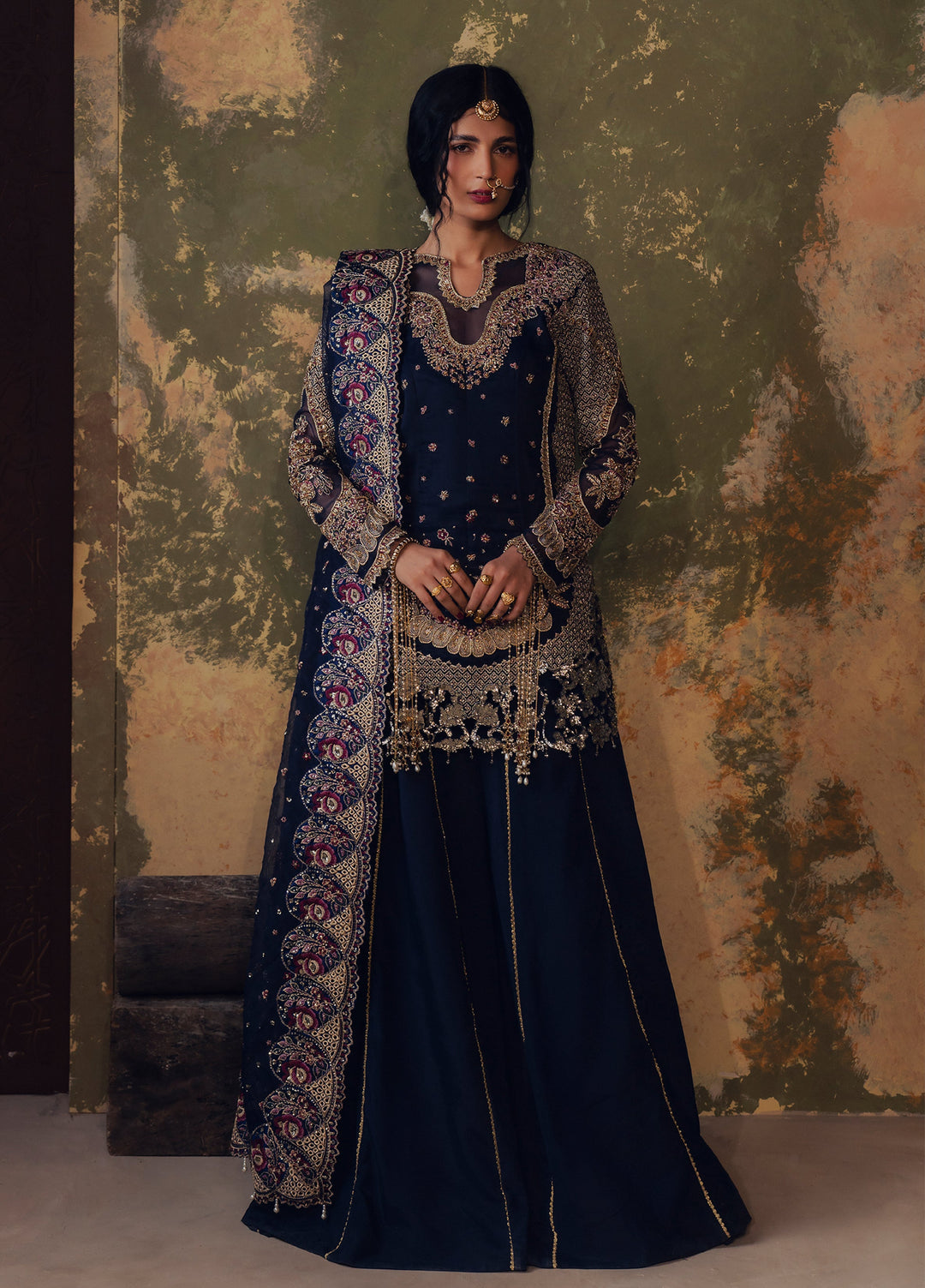 Jahan Ara by Zarposh Unstitched Embroidered Organza 3 Piece Suit ZP26UWJ FEROZAH - Wedding Collection