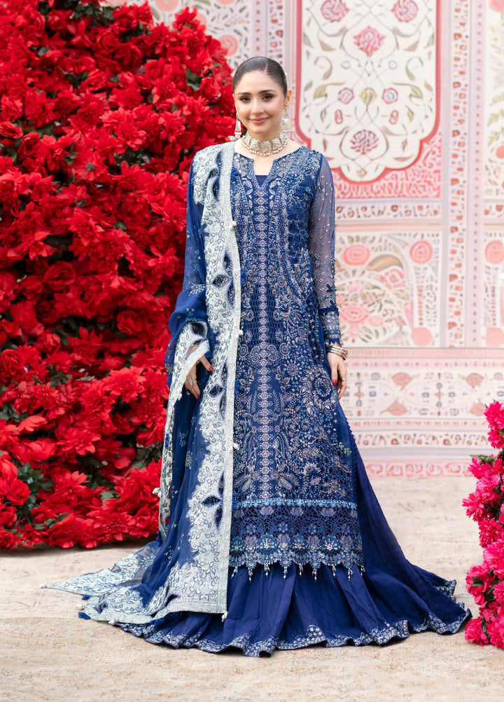 Jhoomro by Nureh Unstitched Embroidered Organza 3 Piece Suit NU26UJW NL-99 - Wedding Collection