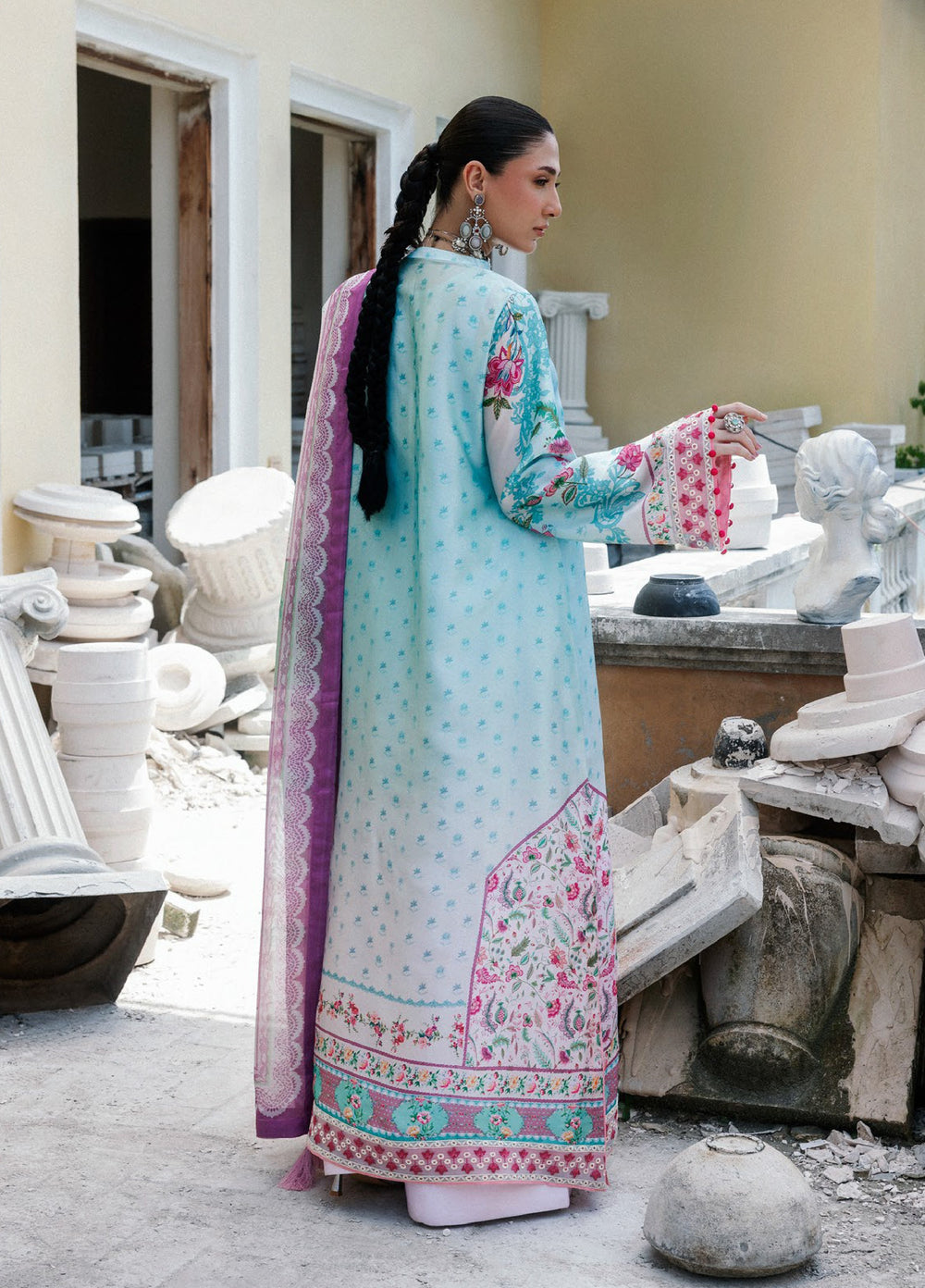 Lady Aik by AIK Atelier Unstitched Embroidered Silk 3 Piece Suit AIK26ULA 03 - Festive Collection