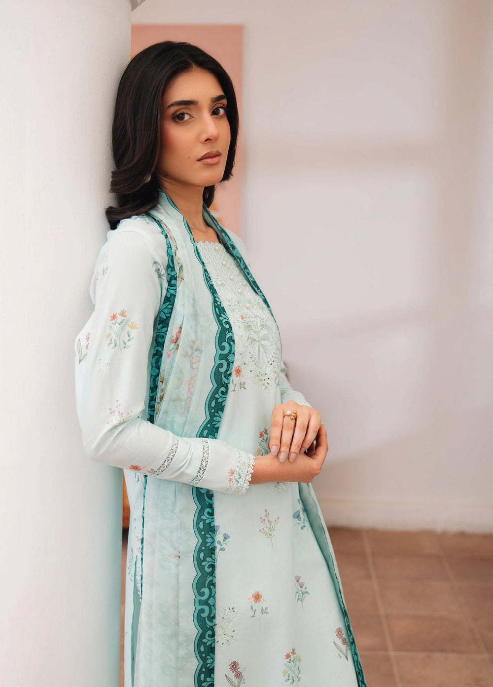 Summer Breeze by Humdum Unstitched Embroidered Lawn 3 Piece Suit HD26ULSB D-05 - Casual Collection