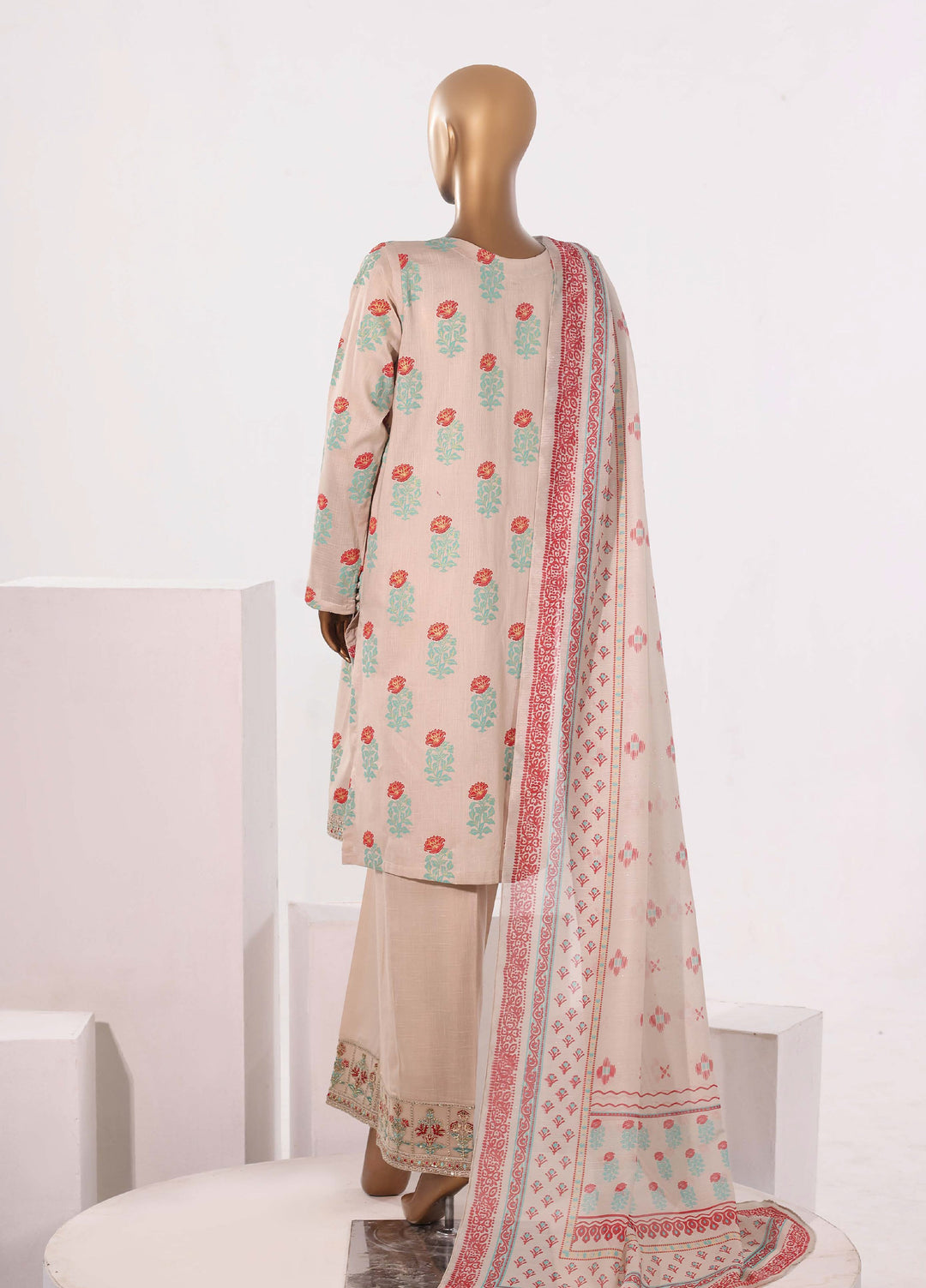 Block and Bloom by HZ Textiles RTW Embroidered Cotton 3 Piece Suit HZ26PCB SBE-006-3P - Casual Collection