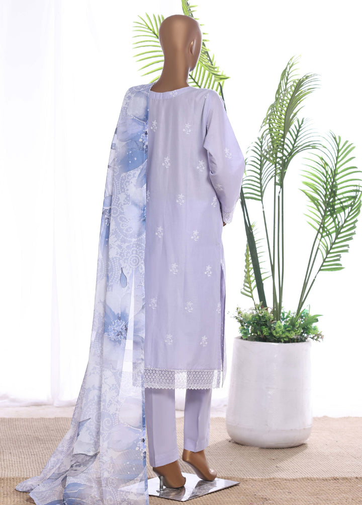 HZ Textiles Women RTW Chikankari Organza 3 Piece Suit HZ26POF CSE-3P-223 - Festive Collection