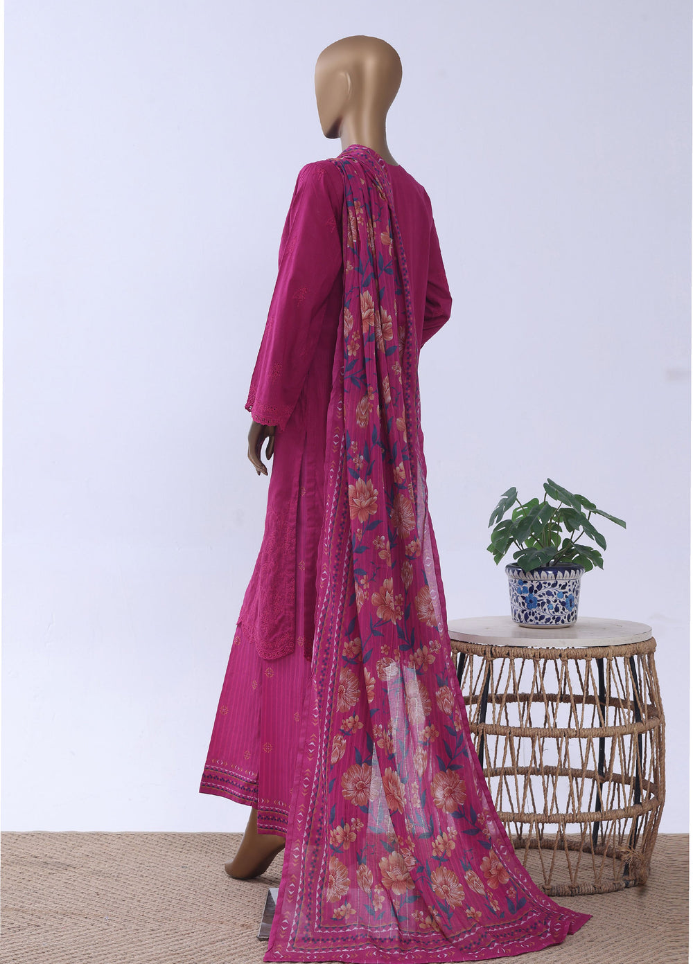 HZ Textiles RTW Embroidered Cross Hatch 3 Piece Suit HZ26PCL Sbe-3P-080 - Casual Collection