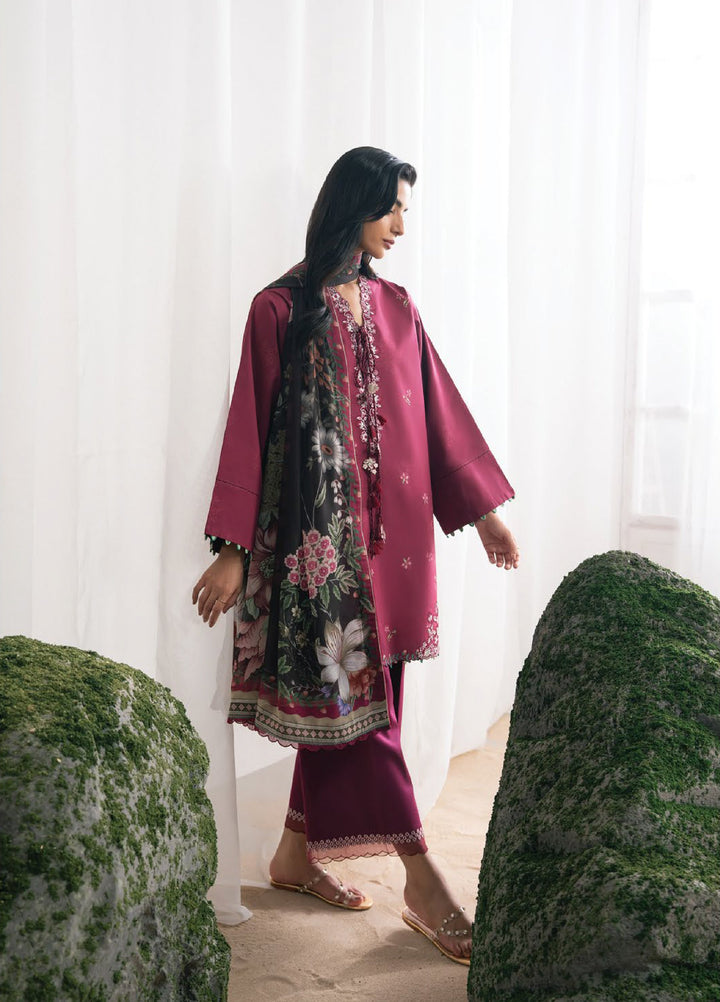 Nysa by Seran Unstitched Printed Cambric 3 Piece Suit SN26UNC Ruelle D-04 - Casual Collection