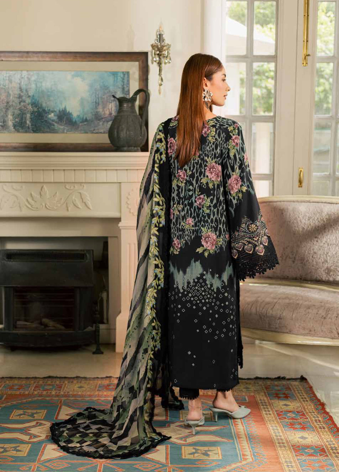 Signature Prints by Nureh Unstitched Printed Viscose Slub 3 Piece Suit NU26UVS SP-213 - Winter Collection