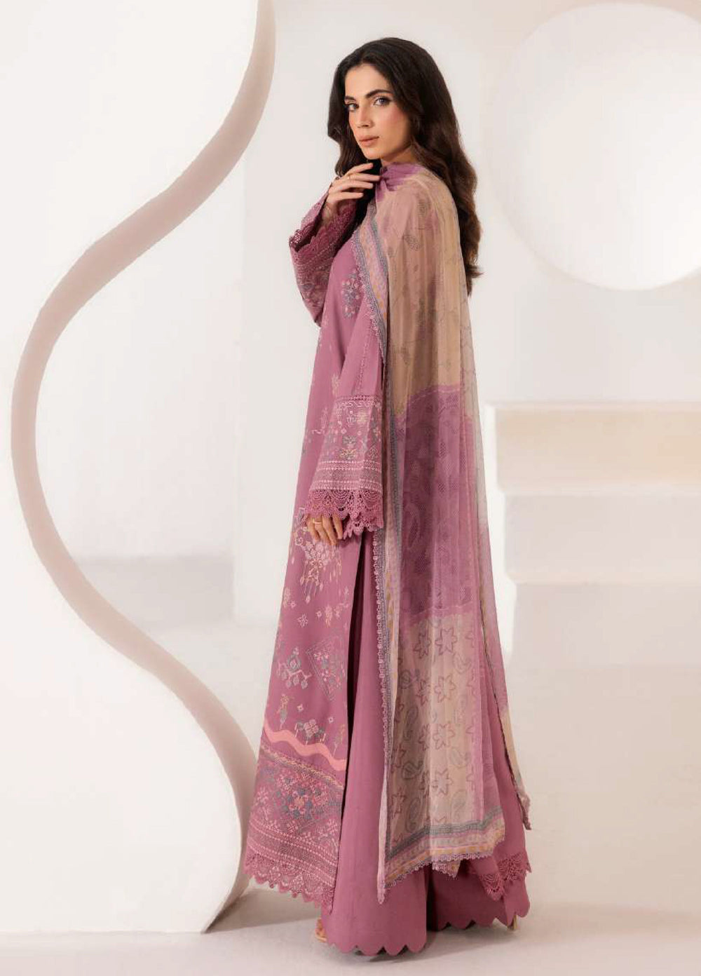 Intermiz Zync by Florent Unstitched Embroidered Viscose 3 Piece Suit FL26UIZ FZ-3B - Casual Collection