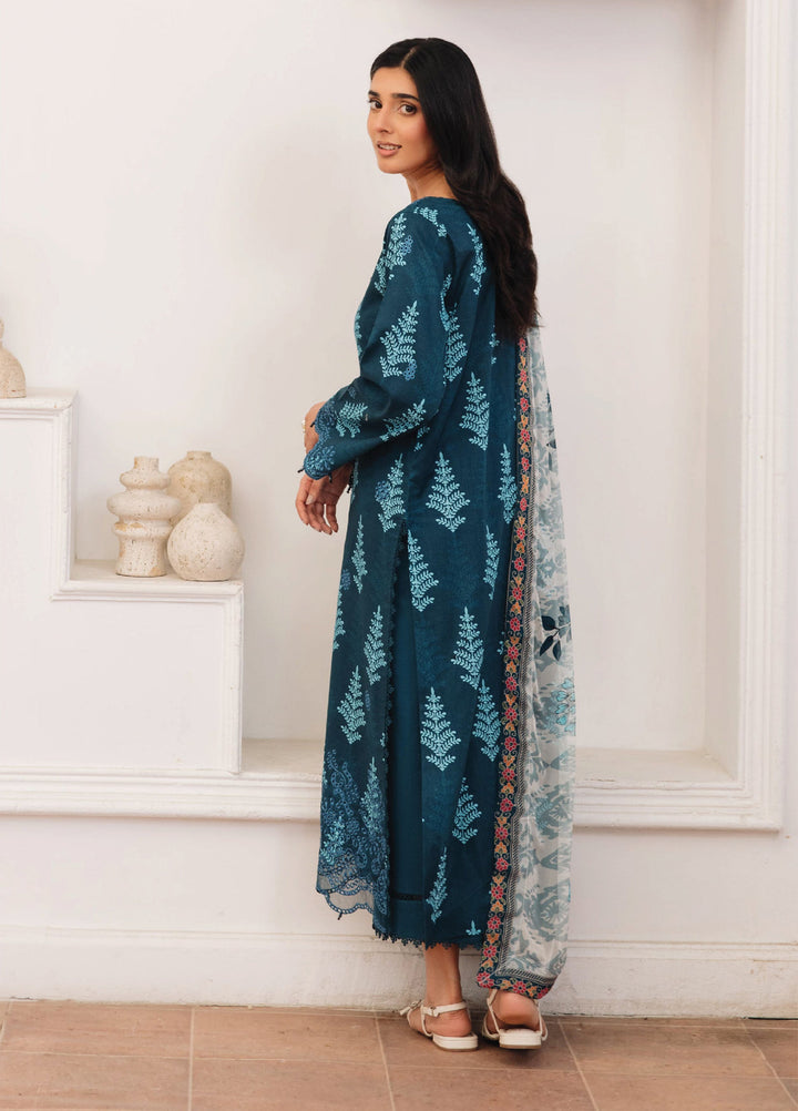 Summer Breeze by Humdum Unstitched Embroidered Lawn 3 Piece Suit HD26ULSB D-07 - Casual Collection